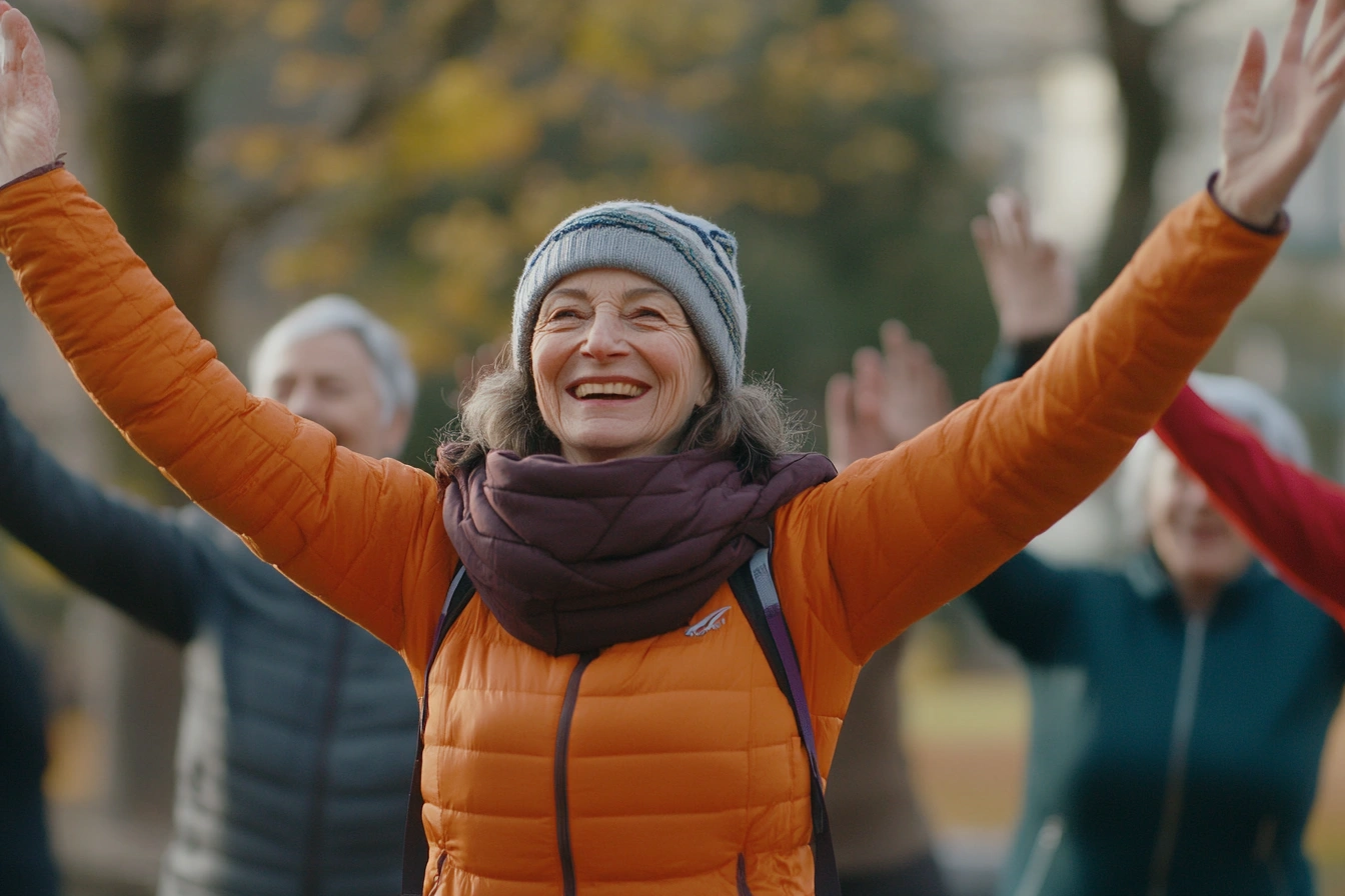 Активні пенсіонери займаються спортом